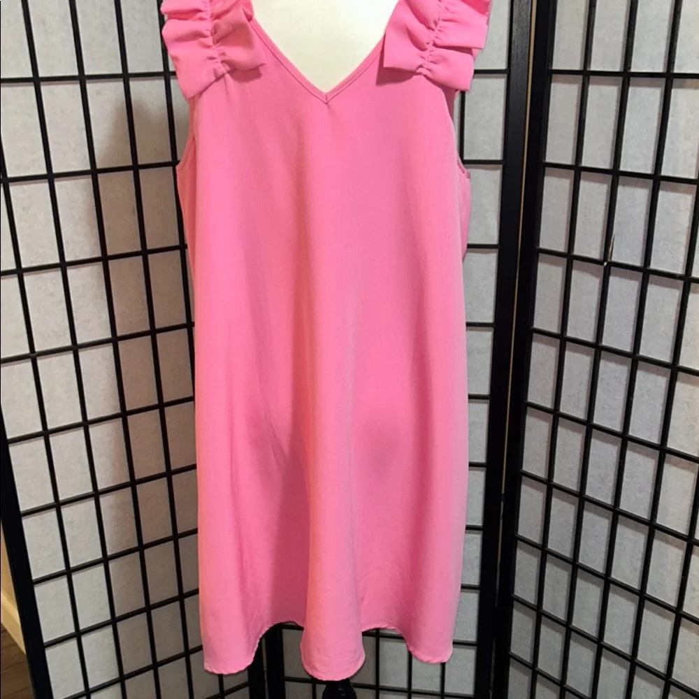 Mud Pie Pink Ruffled Sleeveless Midi Sundress - Picture 8 of 12